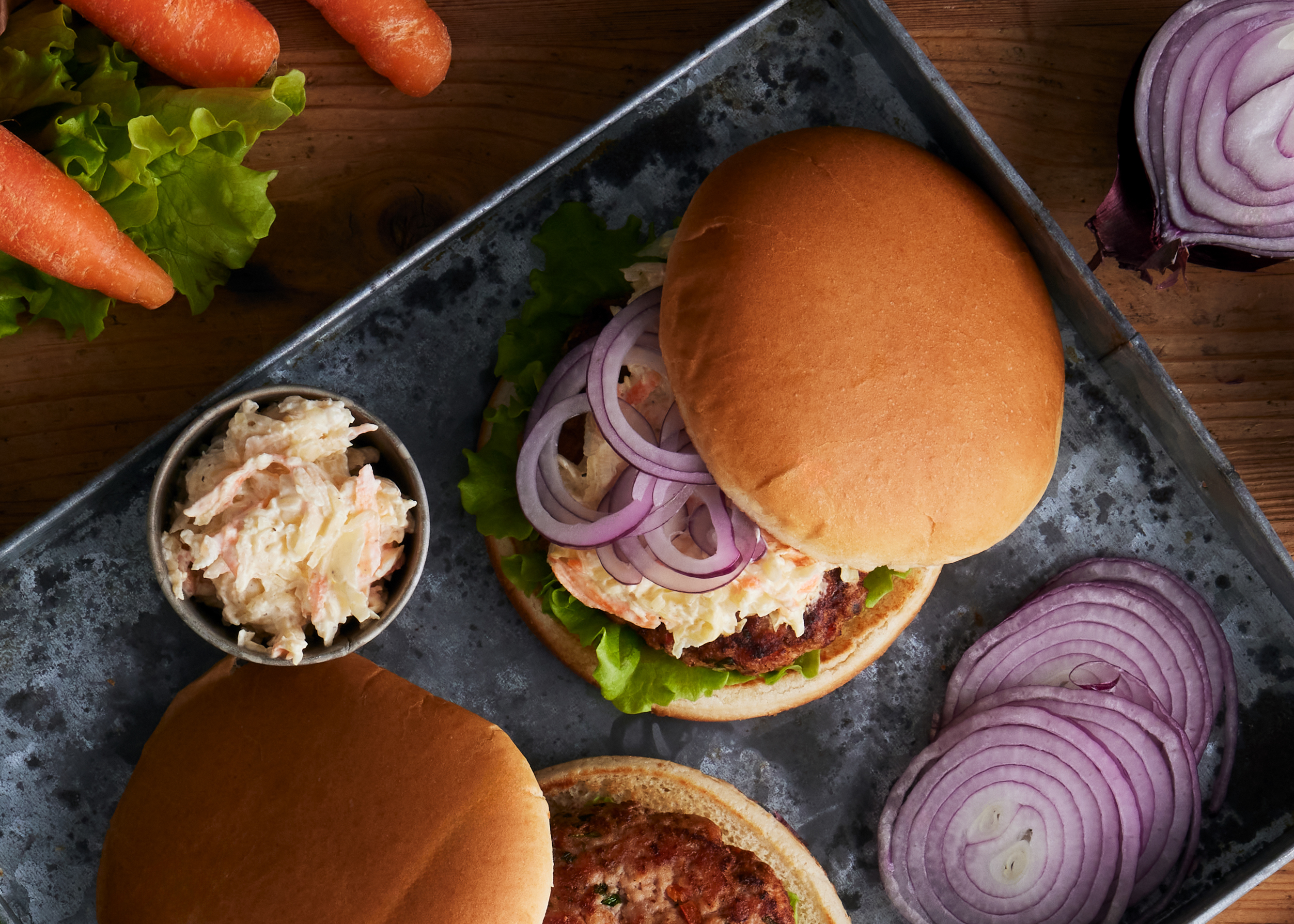 Fiskburgare med coleslaw